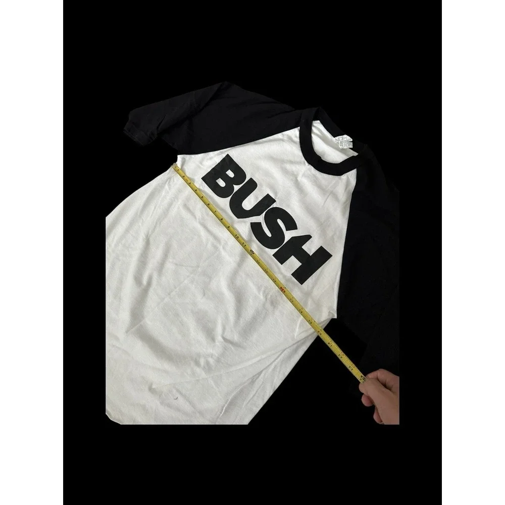 2015 Bush Tour Quarter Sleeve Shirt Black‎ White 90's Music Band Gavin Rosdale